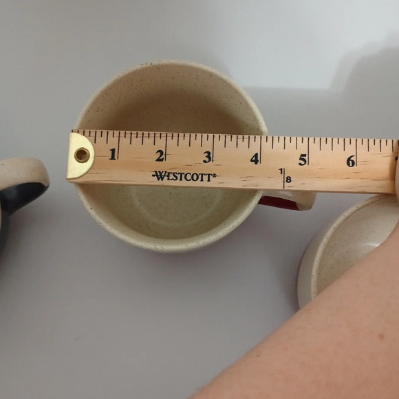 ELANYA Coffee Cup Mugs Set Of 4 Oversized Speckled - Picture 5 of 7